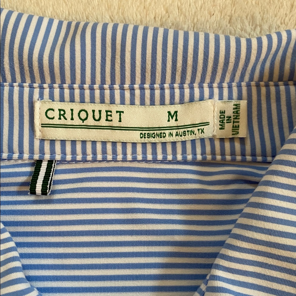 Criquet Performance Sport Range Polo Blue Bonnet light blue white Hobby Stripe - Picture 4 of 9
